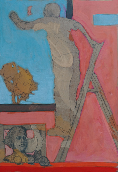 hors cadre 5 - 21x30 - tempera